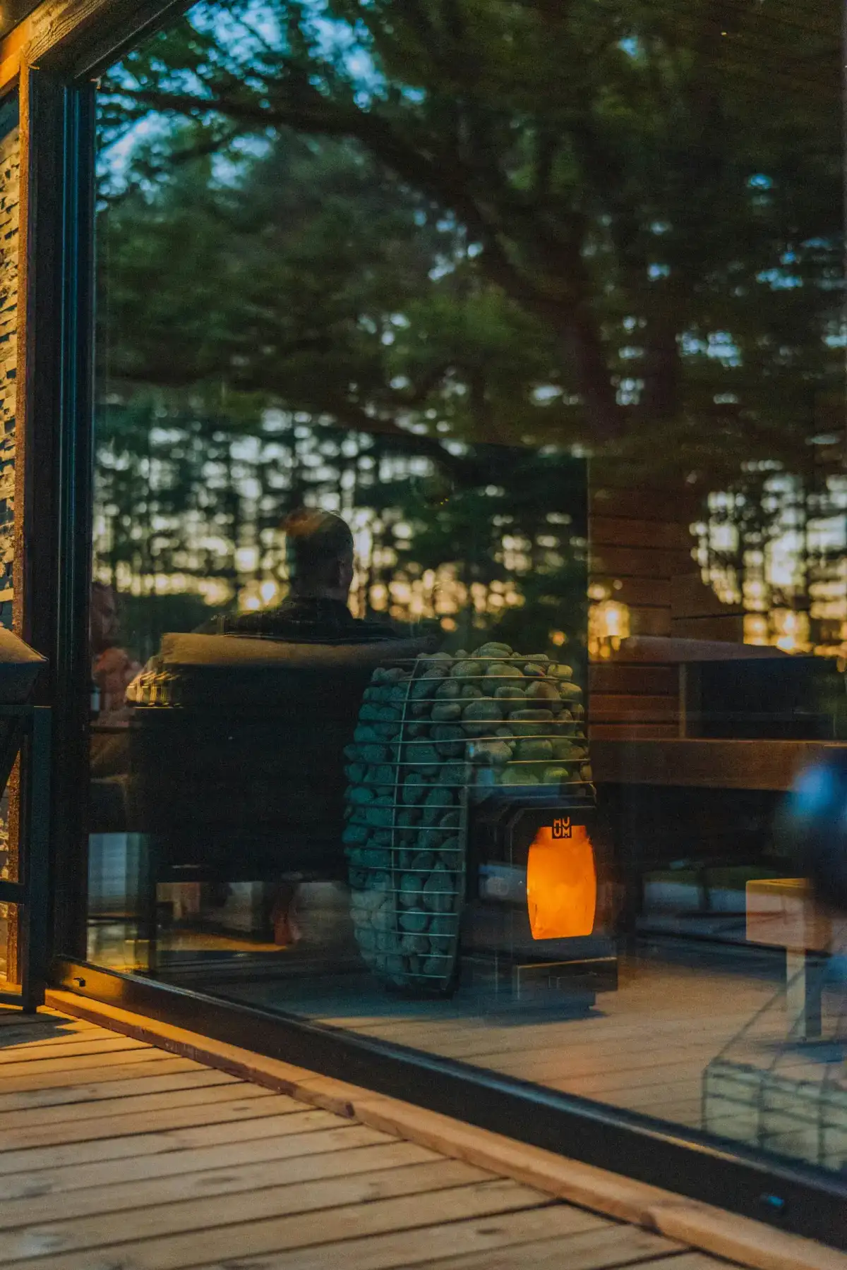 Mountain cabin short-term rental with hot tub on wooden deck