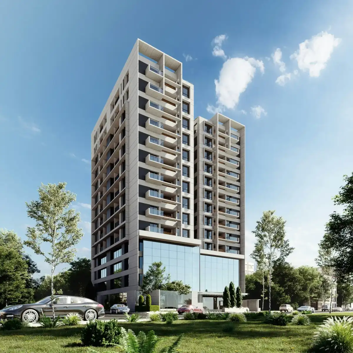 apartment building modern exterior