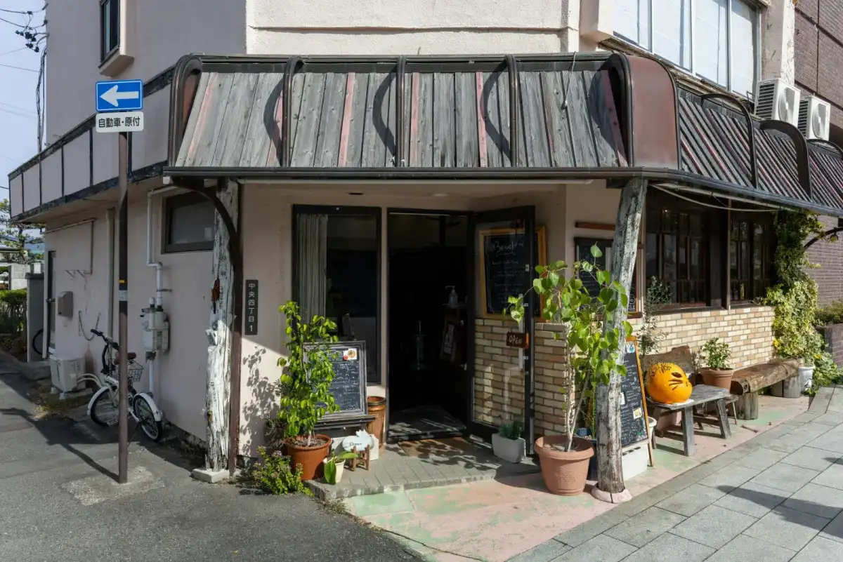 Mixed-use building with ground-floor retail and upper-story residential units