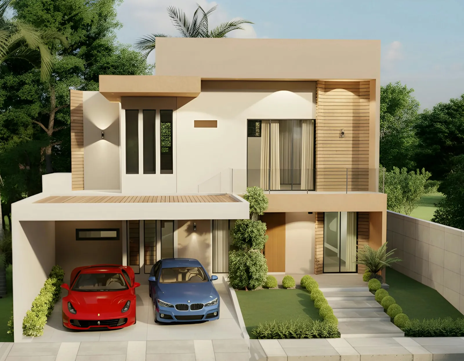 single family home front yard