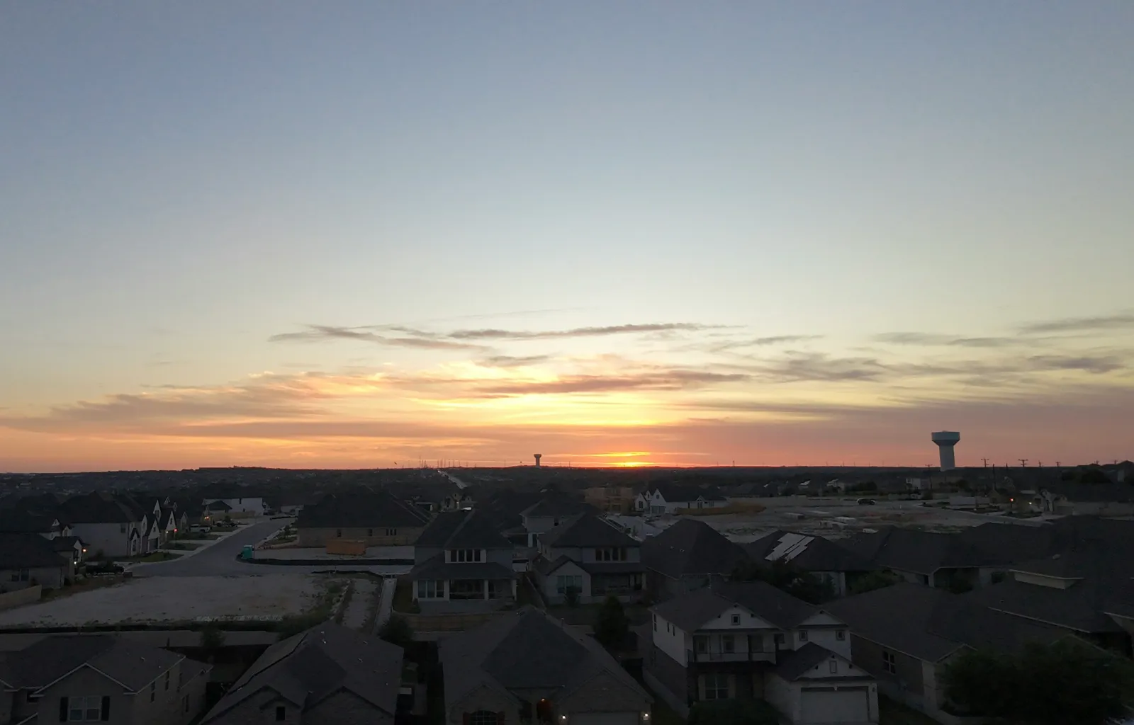 suburban neighborhood houses