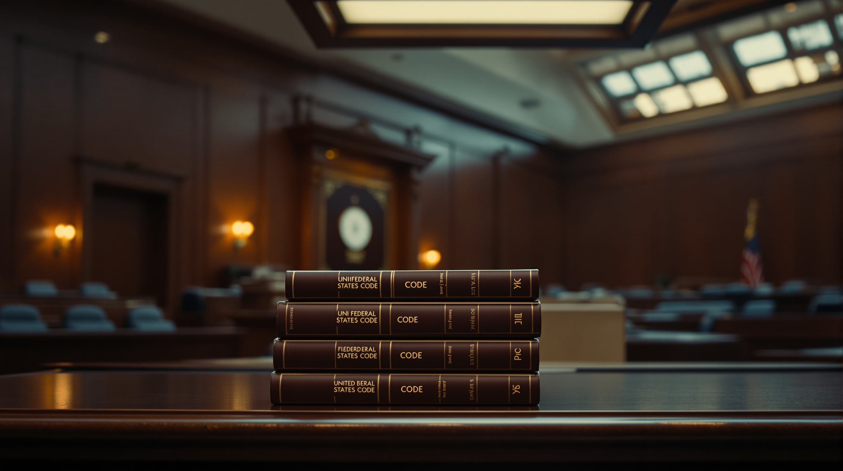 Wood-paneled federal courtroom at dusk, the U.S. Tax Court is the primary venue for cost-segregation case law